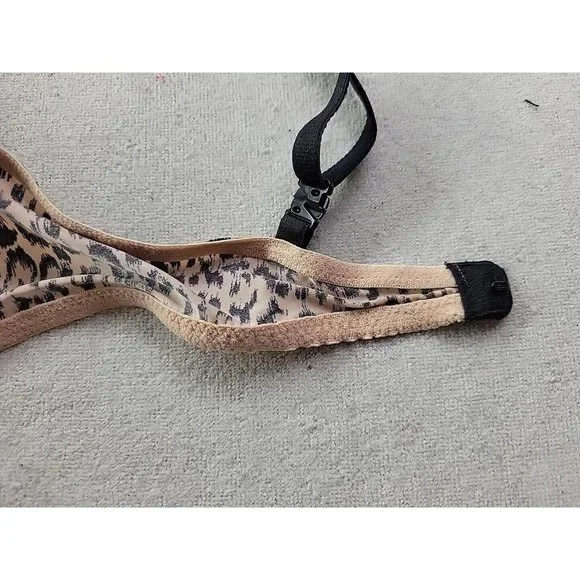 Victoria's Secret Lined Demi Bra 34C Smooth Underwired Leopard Print - Picture 7 of 10